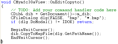 Uniform Data Transfer: OLE and Clipboard - MFC C++ code snippet