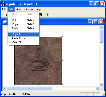 Figure 32: Testing the Copy To menu.