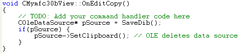 C++ code snippet - Uniform data transfer: OLE drag/drop and clipboard transfer