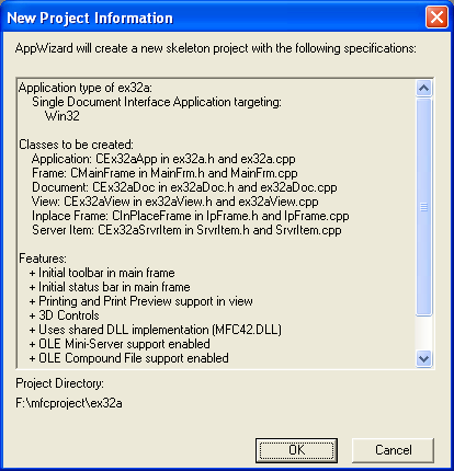 Figure 10: EX32A project summary.