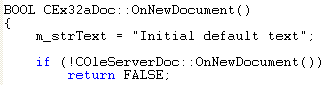 OLE Embedded Components and Containers - MFC C++ code snippet