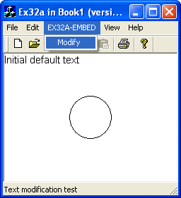 Figure 31: Using Modify menu in embedded mode.