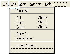 Figure 20: A completed EX32B menu items.