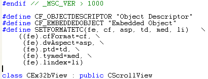 OLE Embedded Components and Containers - MFC C++ code snippet