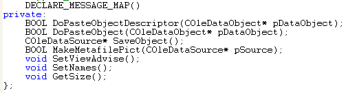 OLE Embedded Components and Containers - MFC C++ code snippet