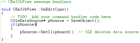 OLE Embedded Components and Containers - MFC C++ code snippet