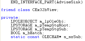 OLE Embedded Components and Containers - MFC C++ code snippet