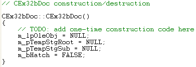 OLE Embedded Components and Containers - MFC C++ code snippet