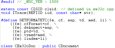 OLE Embedded Components and Containers - MFC C++ code snippet