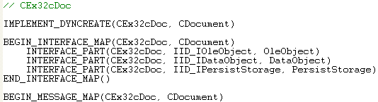 OLE Embedded Components and Containers - MFC C++ code snippet
