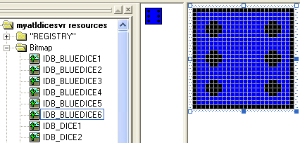 Figure 11: Adding blue dice bitmaps.