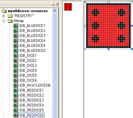 Figure 12: Adding red dice bitmaps.