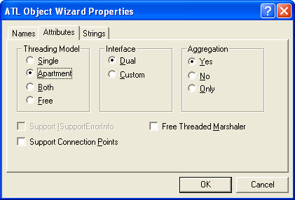 Figure 42: Accepting the defaults option of the Attributes.