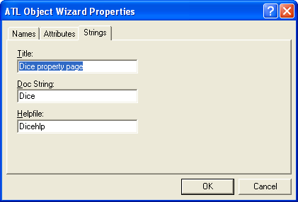 Figure 43: Entering some strings for our control’s property page.