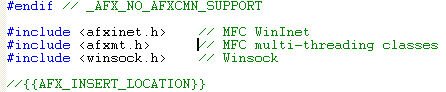 MFC, C++ and Winsock - Source code Listing 3.