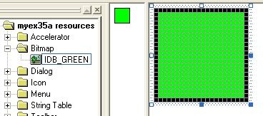 ActiveX document and Internet - Figure 24:  IDB_GREEN bitmap for Start button.