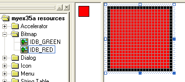 ActiveX document and Internet - Figure 25: IDB_RED bitmap for Stop button.