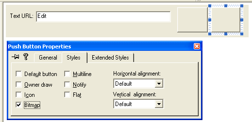 ActiveX document and Internet - Figure 31: IDC_STOP button, Styles property page.
