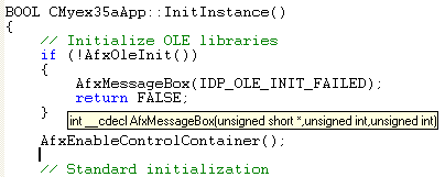 Listing 6 - ActiveX document and Internet, C++ and MFC code snippet.