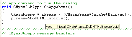 Listing 5 - Visual C++, MFC and DHTML.
