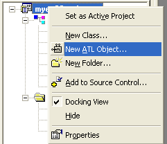 Visual C++, MFC and DHTML - Figure 22: MYEX36C – ATL COM AppWizard step 1 of 1.