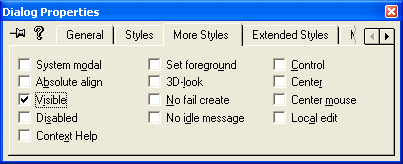 Setting additional dialog styles