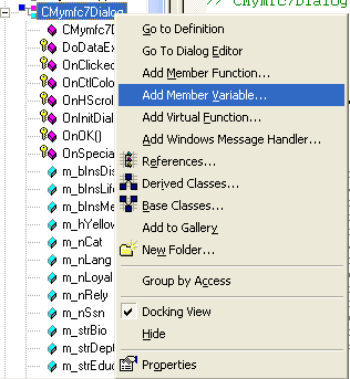 Adding two public data member, m_hYellowBrush and m_hRedBrush of type HBRUSH.