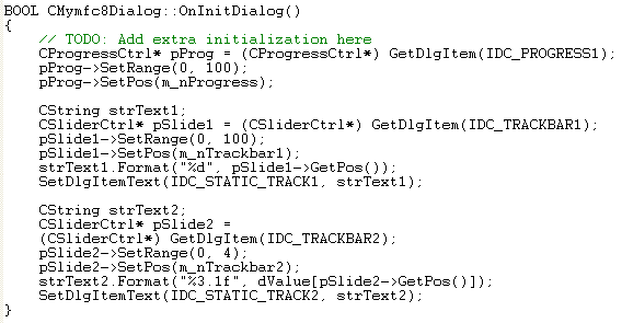 MFC, Visual C++ code segment