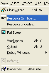 Viewing project’s resource symbols.