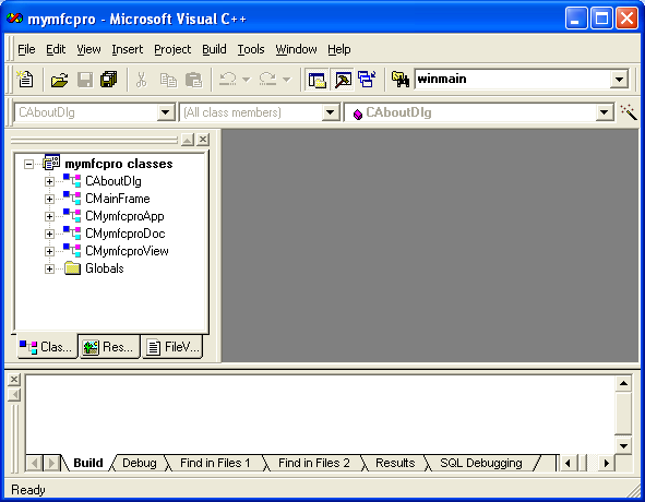 MYMFCPRO project IDE launched.