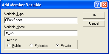 Adding m_sh member variable.