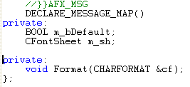 MFC Visual C++ code segment
