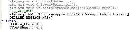MFC Visual C++ code segment
