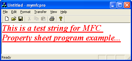 MYMFCPRO program output in action.
