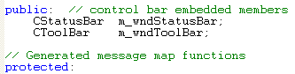 Visual C++ code segment