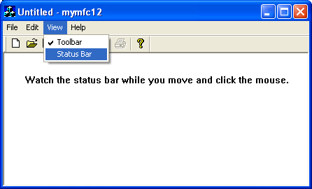 Disabling the status bar.