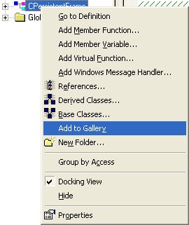 Saving our new created CPersistentFrame class for future use, class reusability.
