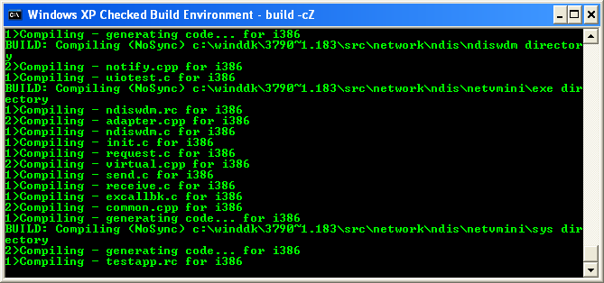 More action for the Checked Build Environment for Windows XP